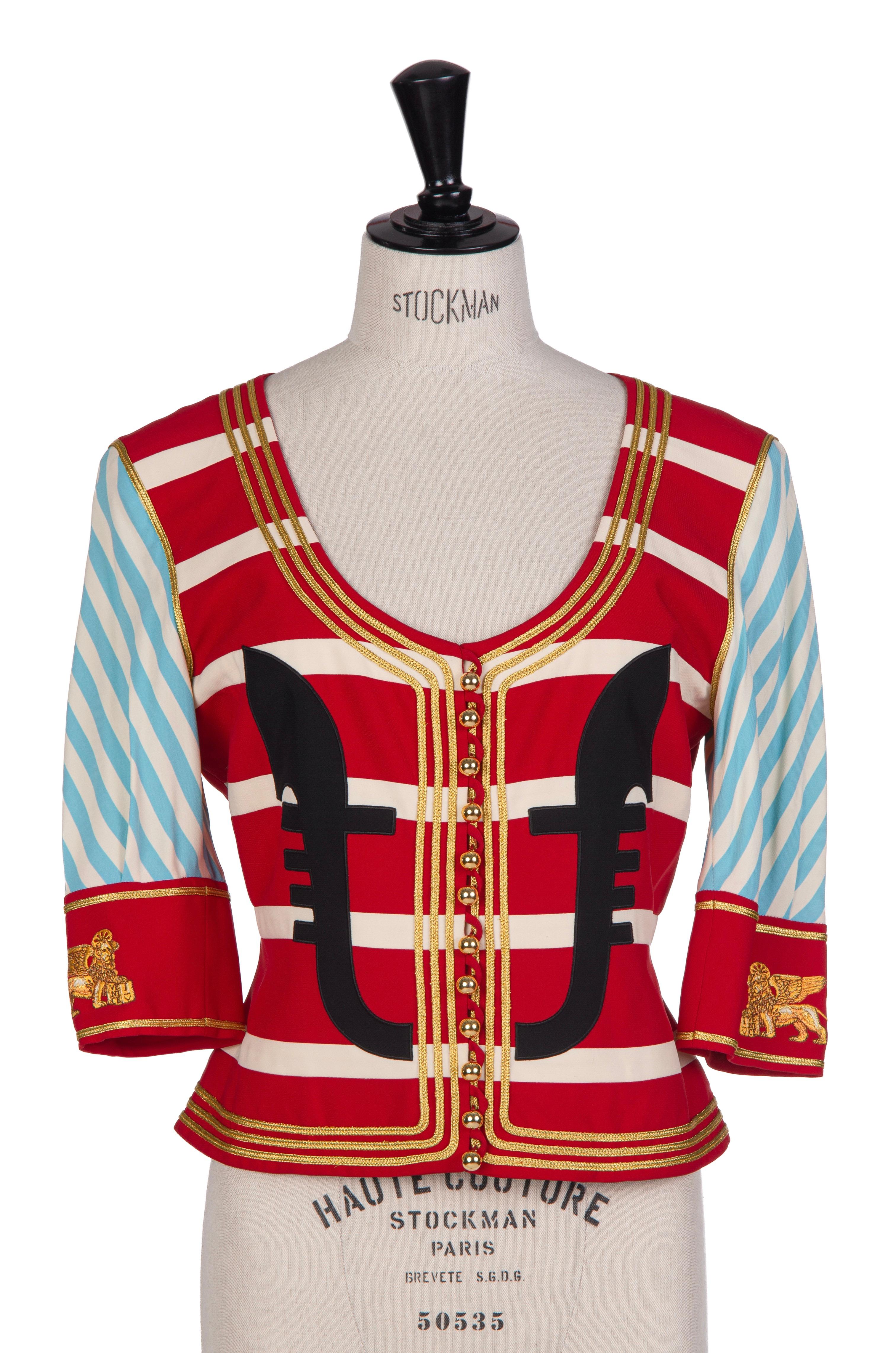MOSCHINO COUTURE Venice Italy Gondola Print Shoulder Bag, early 1990s For Sale 10
