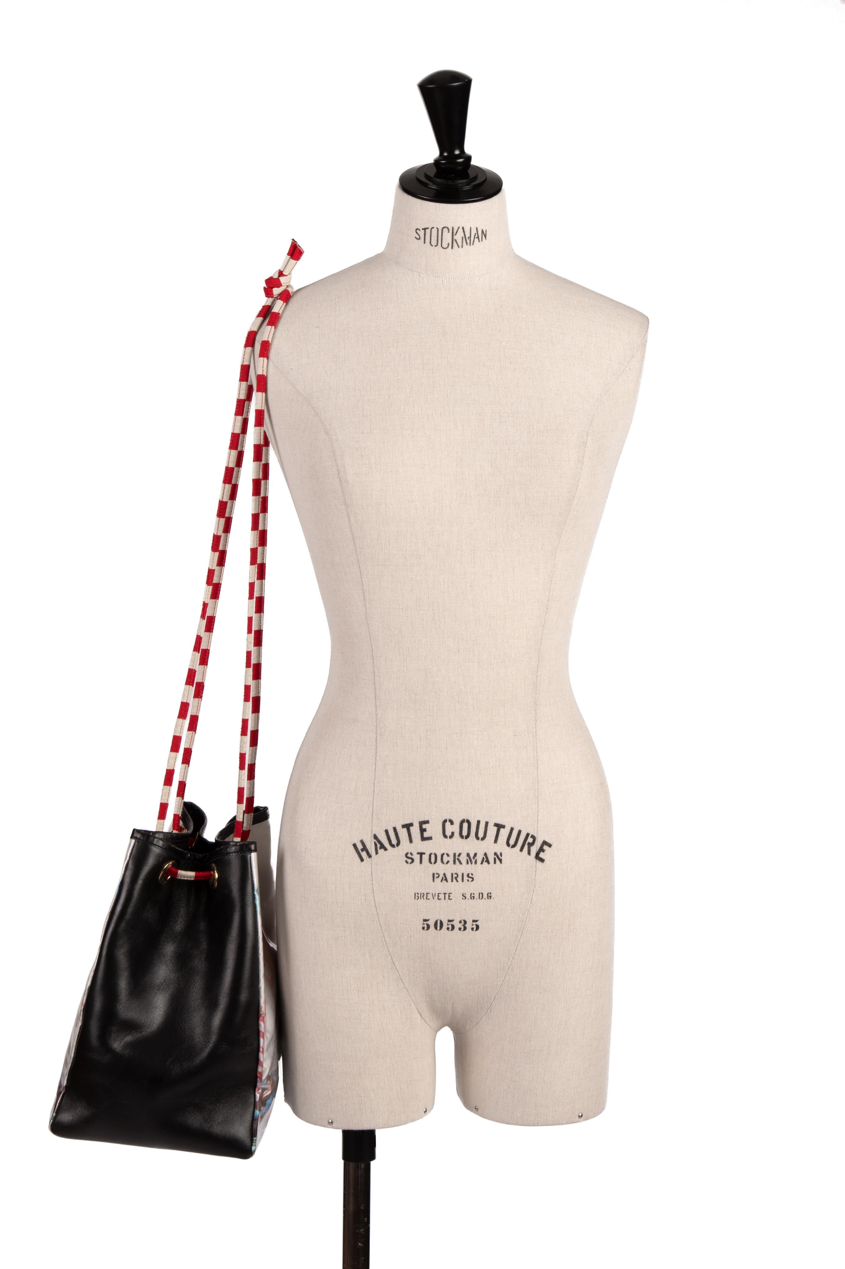 MOSCHINO COUTURE Venice Italy Gondola Print Shoulder Bag, early 1990s For Sale 2