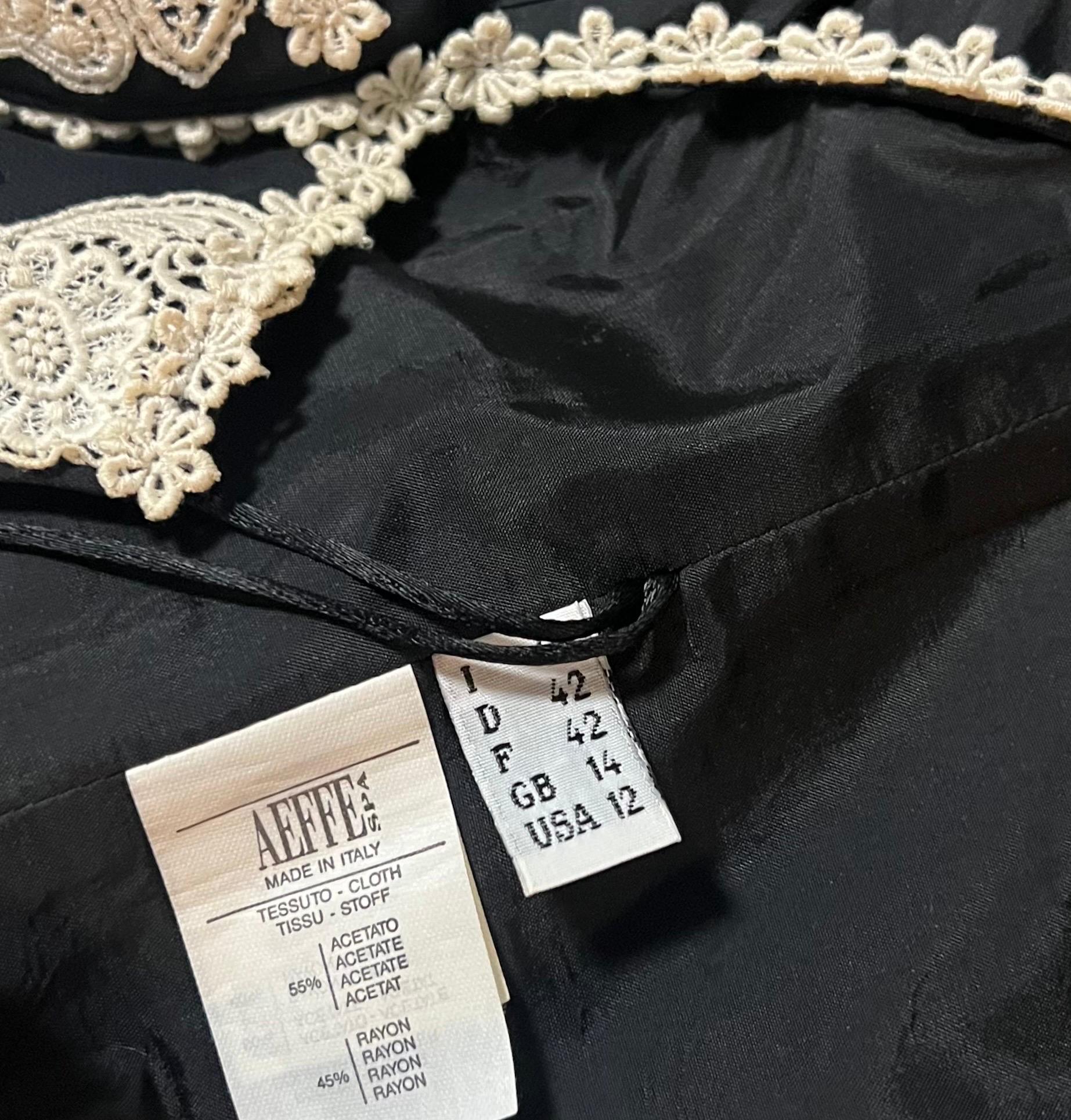 Top Moschino Couture Vintage de ganchillo blanco y negro en venta 3