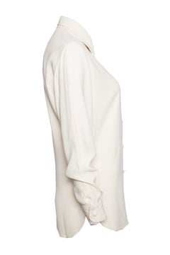 Moschino Couture, cremefarbene Vintage-Bluse in Creme.