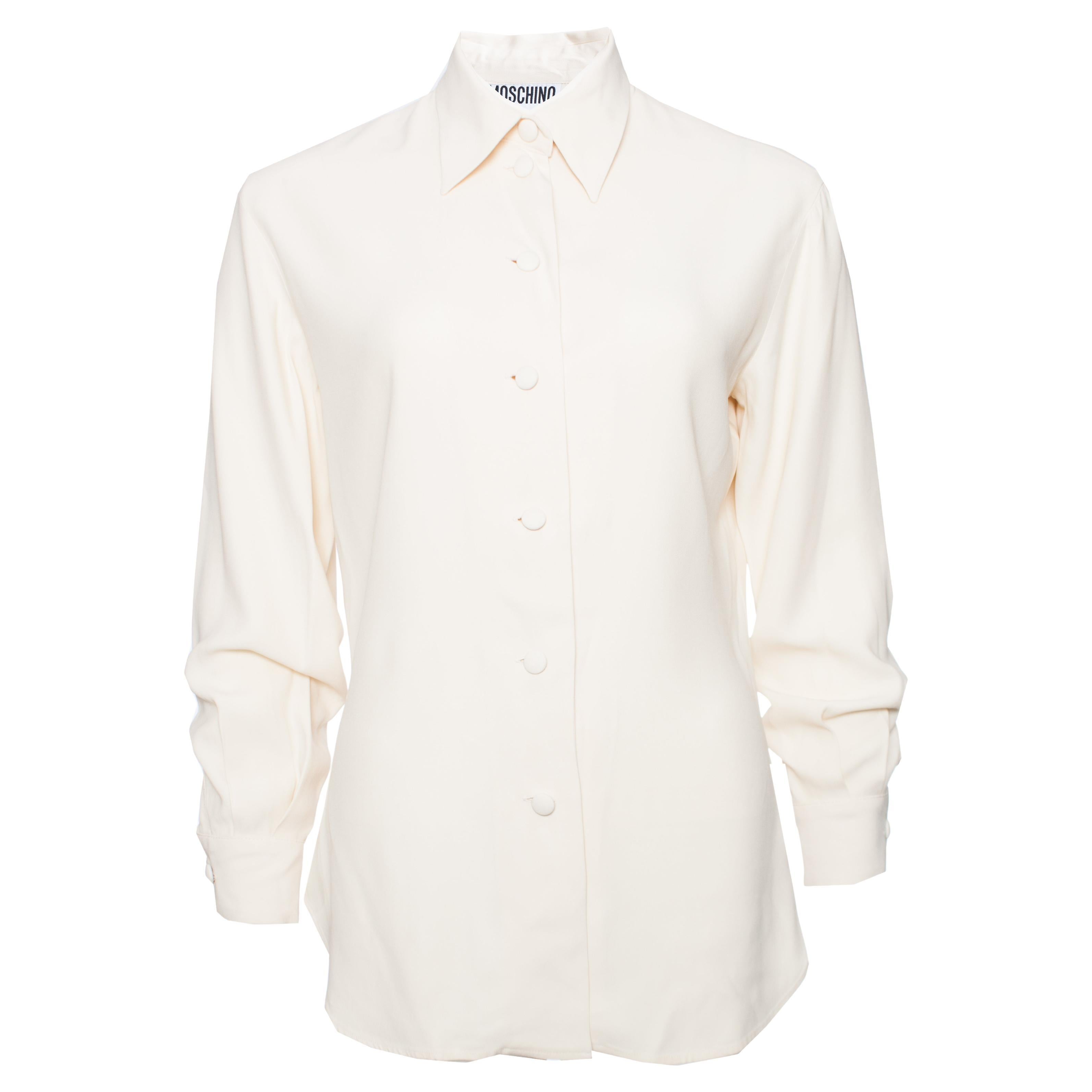 Moschino Couture, Vintage Cream-colored blouse.