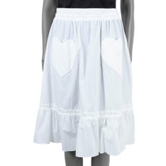 Jupe MOSCHINO COUTURE en coton blanc HEART POCKETS S