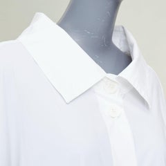 MOSCHINO Couture! white cotton poplin oversized maxi shirt dress IT50