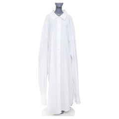 MOSCHINO Couture! white cotton poplin oversized maxi shirt dress IT50