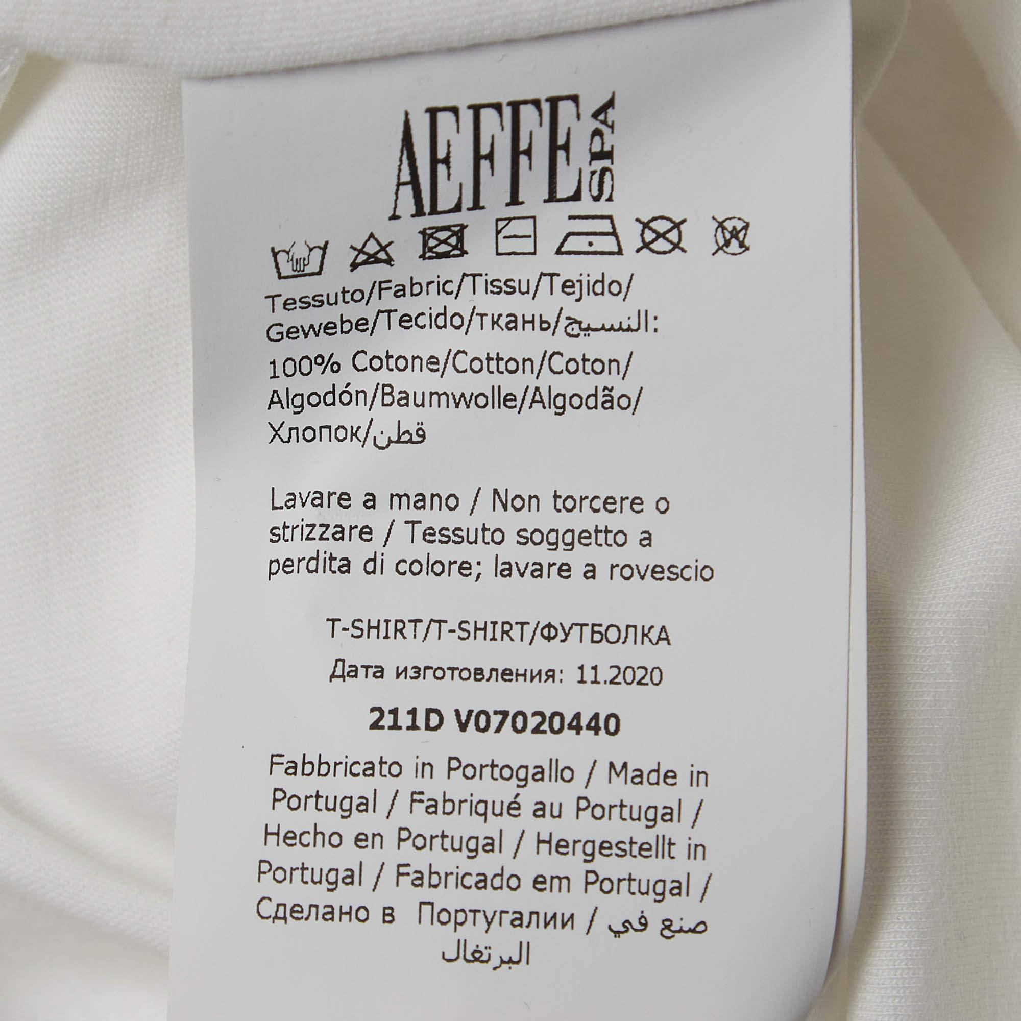  T-shirt Moschino Couture blanc brodé en coton Teddy Bear XS Pour femmes 