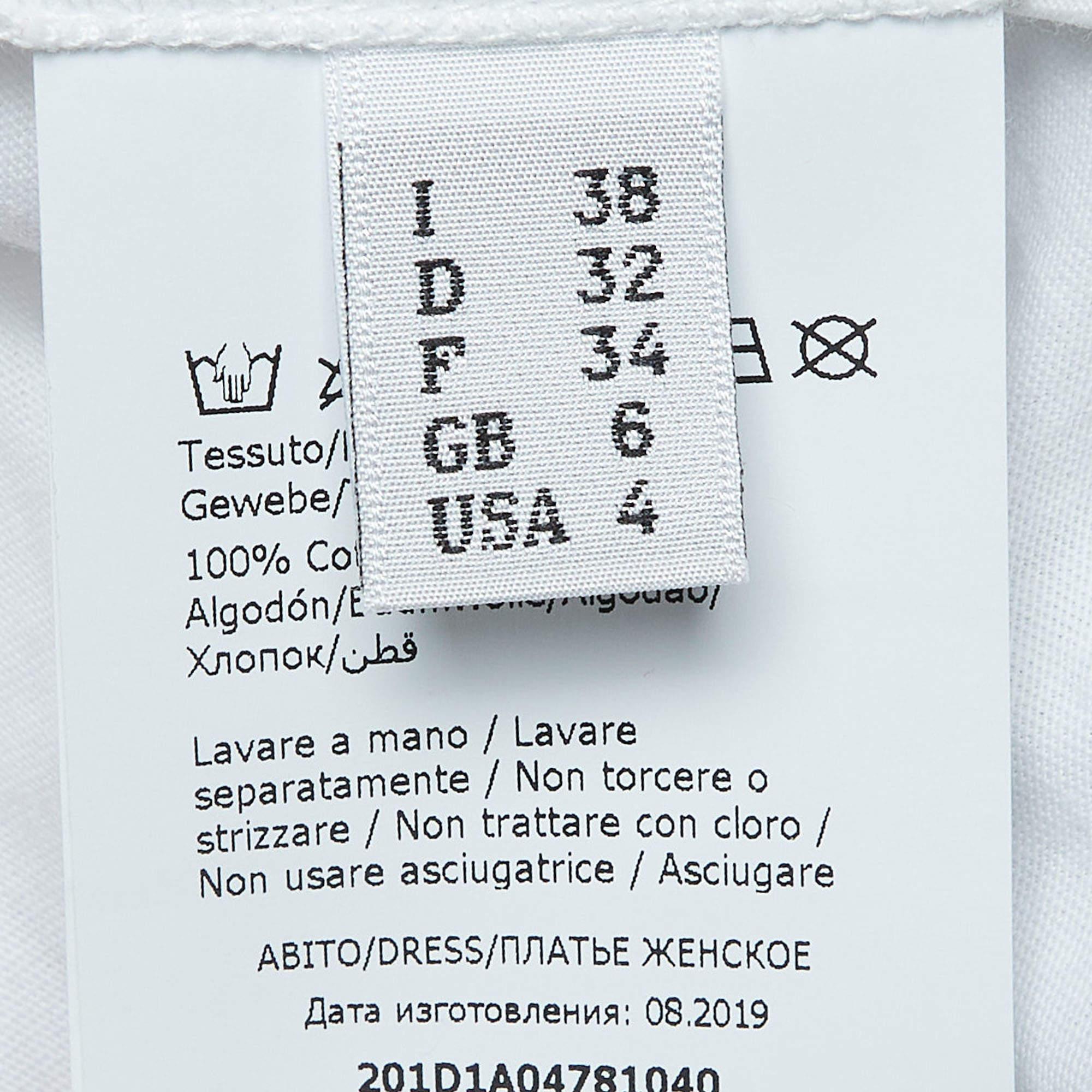 Women's Moschino Couture White Mickey Rat Printed Cotton T-Shirt Dress XS