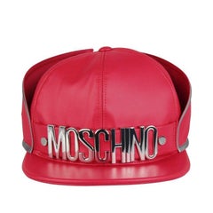 Moschino Couture x Jeremy Scott Cadillac Snapback Red Leather Hat Cap Rare!