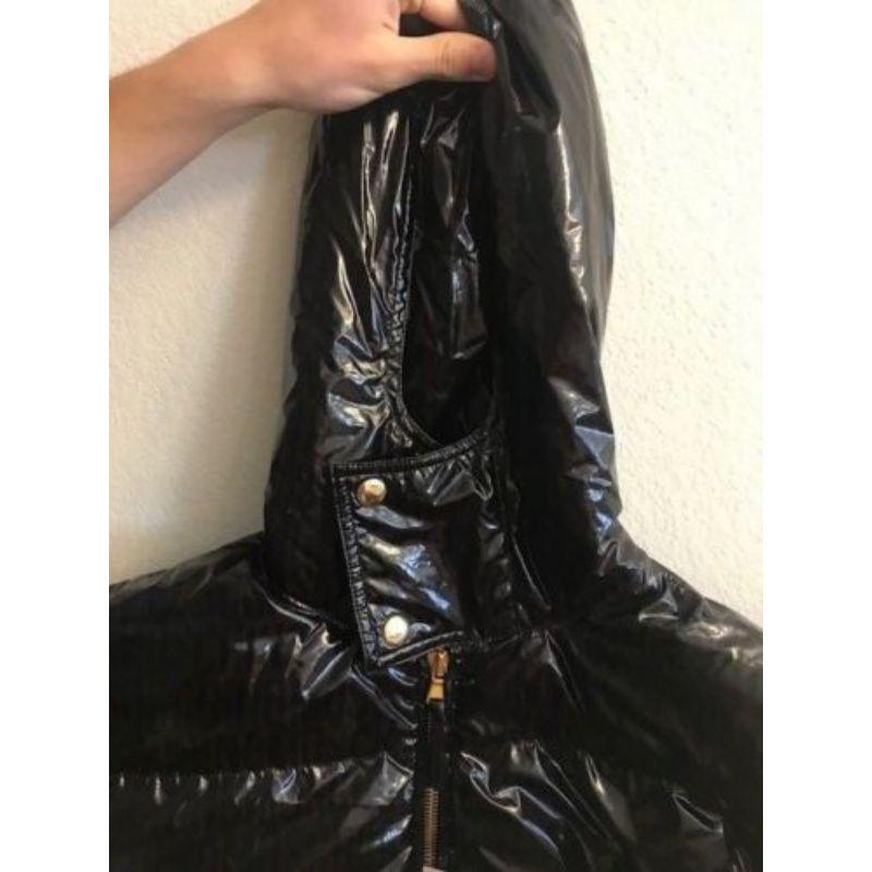 Moschino Couture x Jeremy Scott Spongebob Chocolate Brown Logo Long Down Coat In New Condition For Sale In Palm Springs, CA