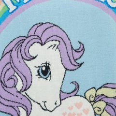 Moschino Couture X My Little Pony Blue Logo Intarsia Knit Sweater M