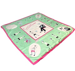 Moschino "Cristobal" Quentin Crisp Silk Larioseta Como Scarf, circa 1997.
