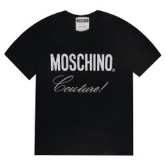 Moschino Crystal Embellished Logo T-Shirt
