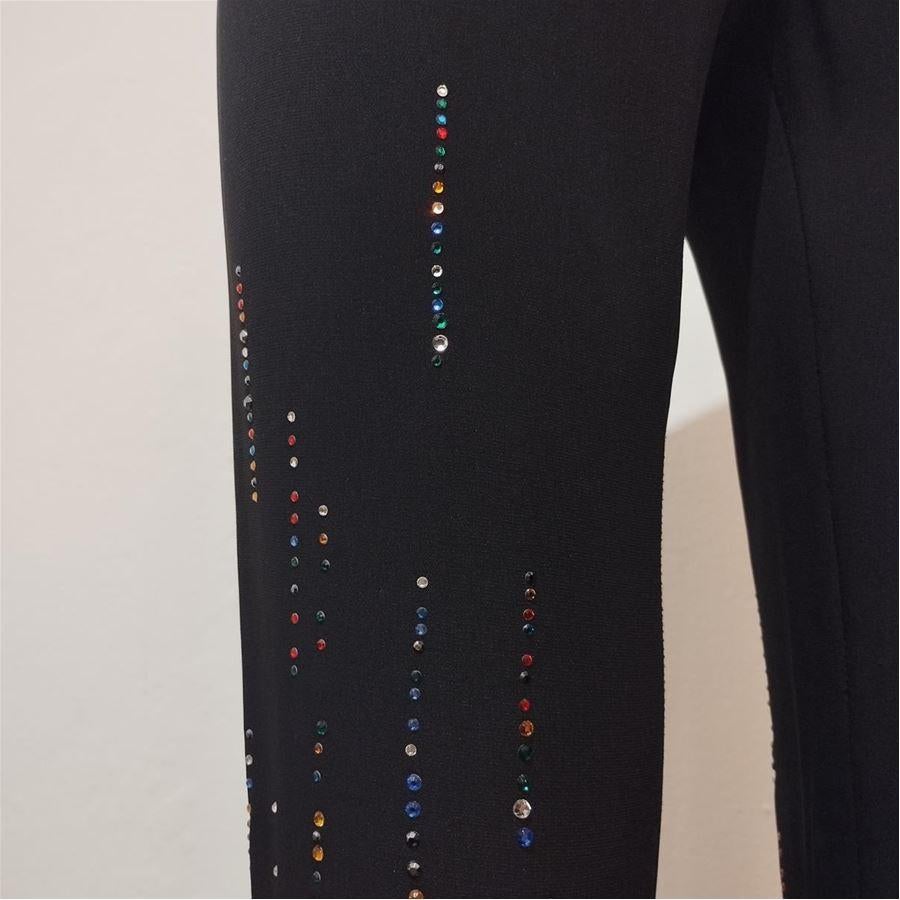 Moschino Crystal pants size 42 In Excellent Condition For Sale In Gazzaniga (BG), IT
