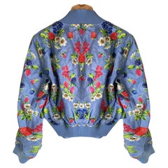 Chaqueta bomber Moschino Denim Feel Fruit Print Azul