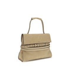 Sac à main Moschino à poignée supérieure et ceinture en cuir amovible — Beige