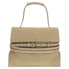 Sac à main Moschino à poignée supérieure et ceinture en cuir amovible — Beige