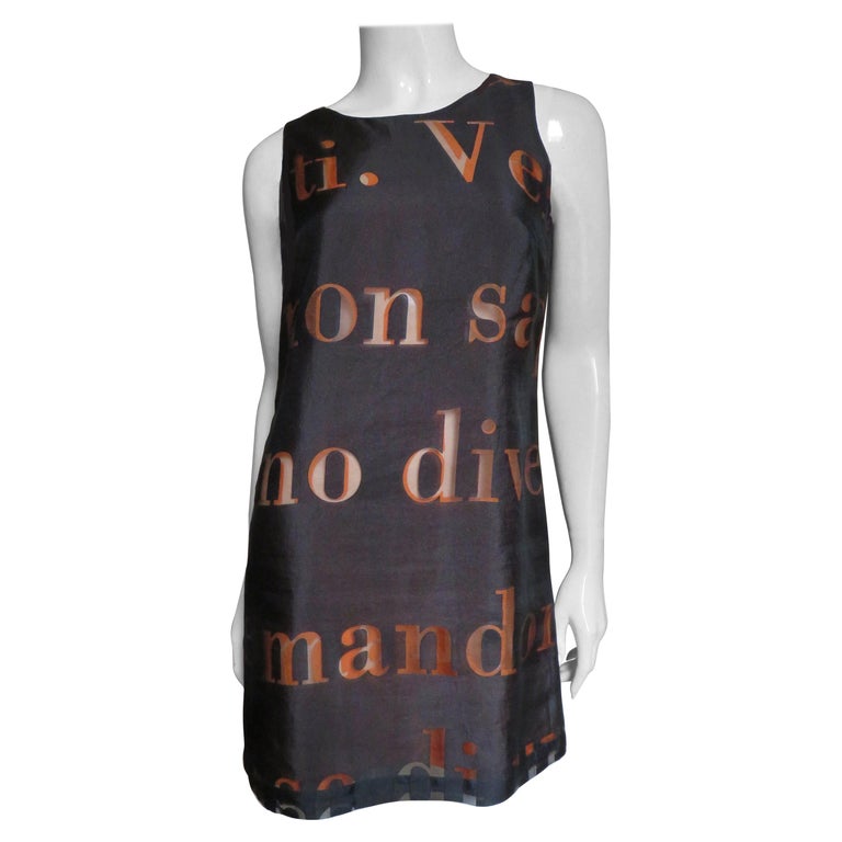 Moschino Dress with Letter Pattern For Sale