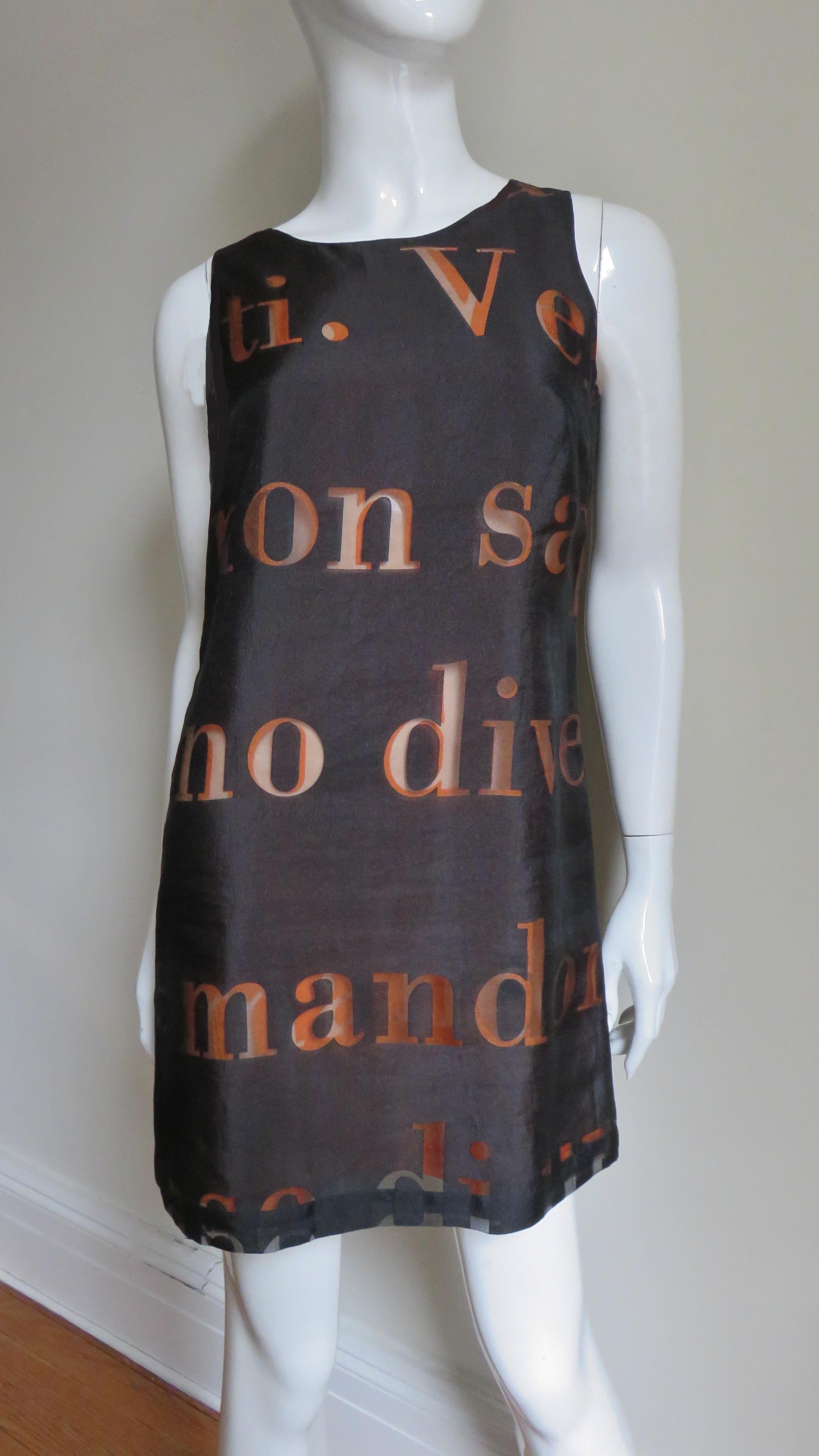 Moschino Dress with Letter Pattern For Sale 3