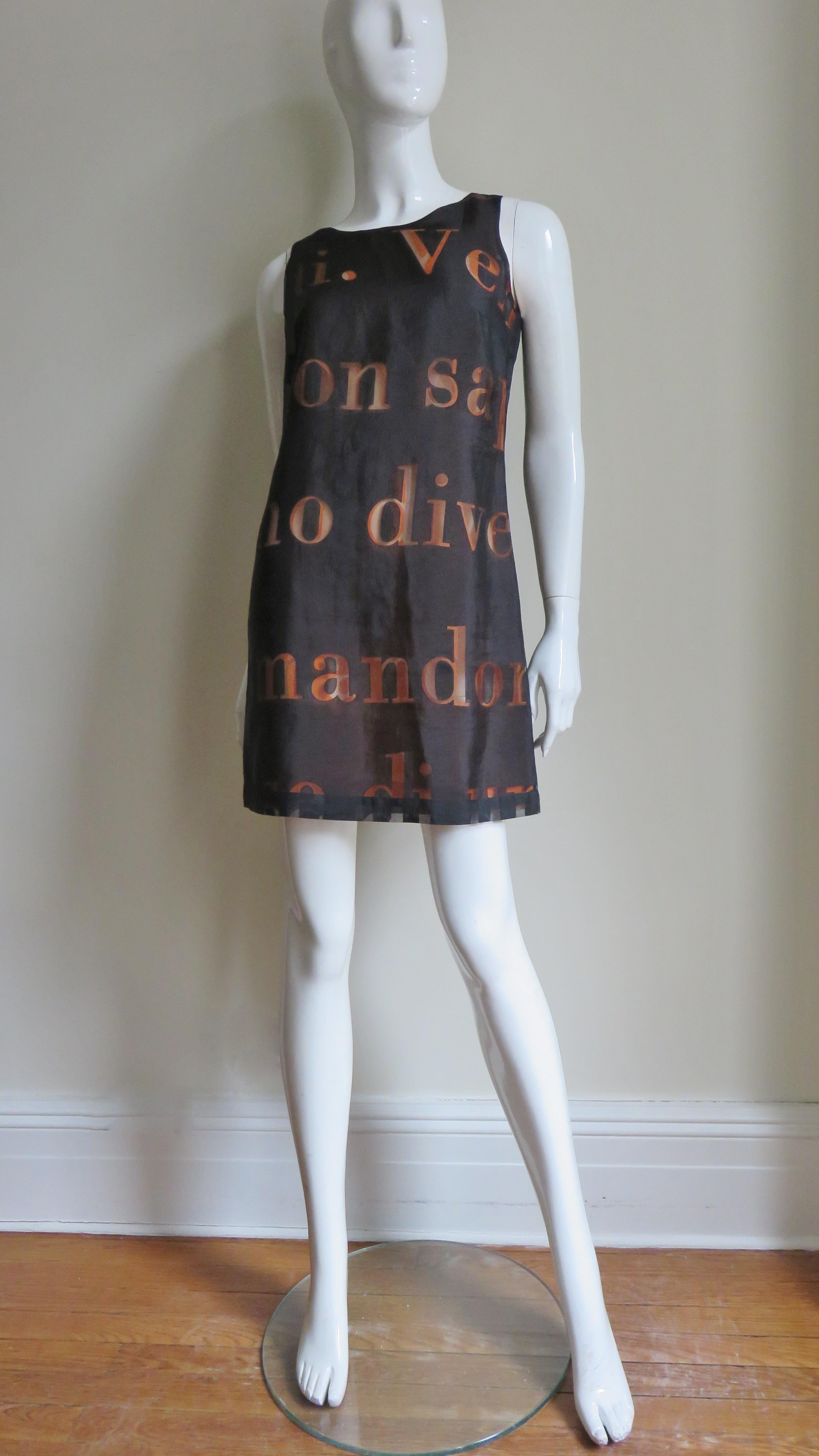 Moschino Dress with Letter Pattern For Sale 4