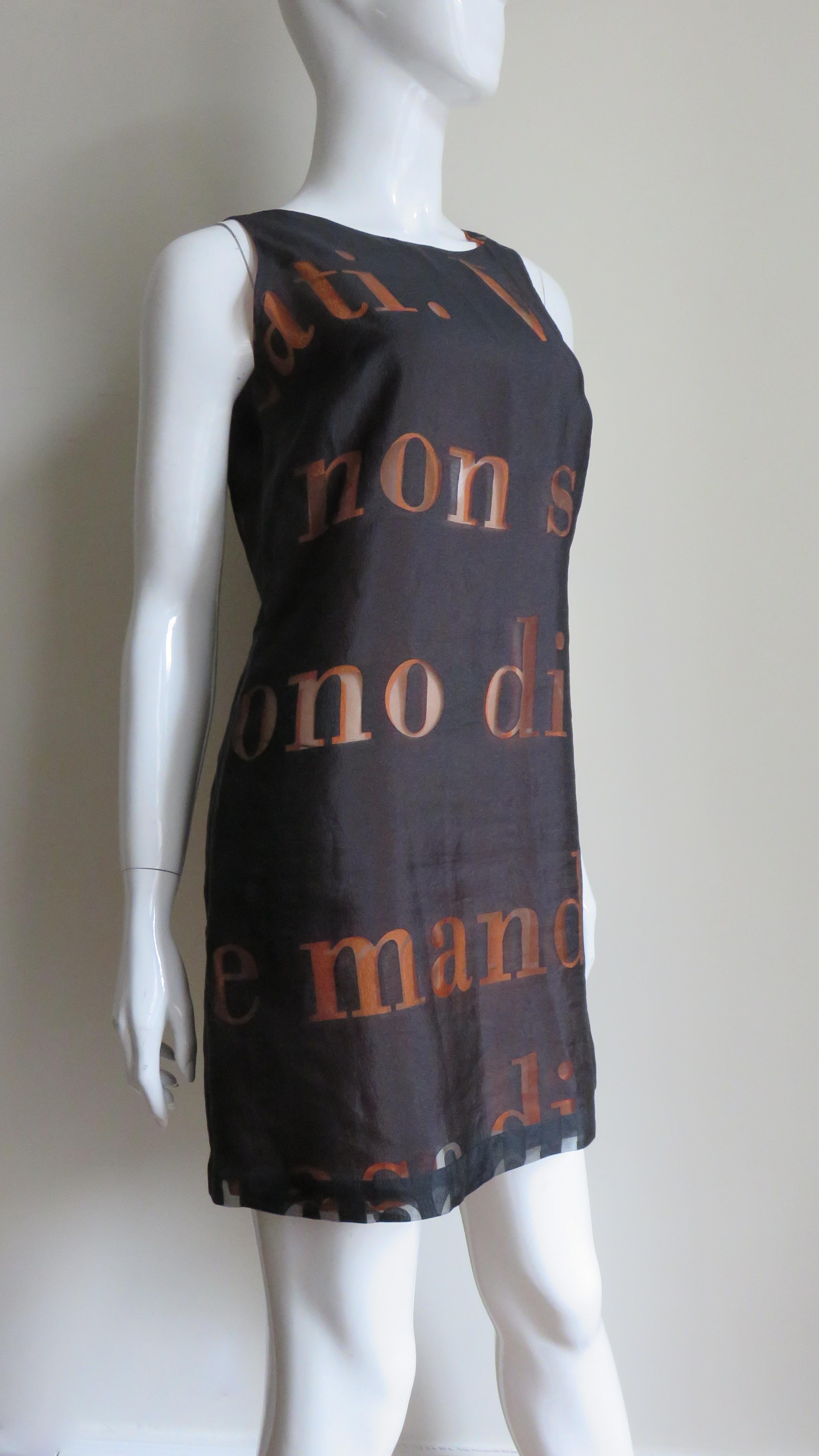 Moschino Dress with Letter Pattern For Sale 5