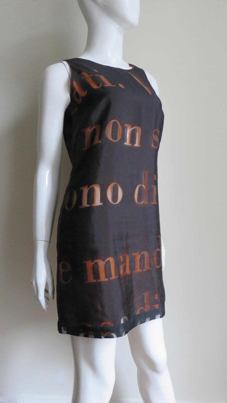 Moschino Dress with Letter Pattern For Sale 6