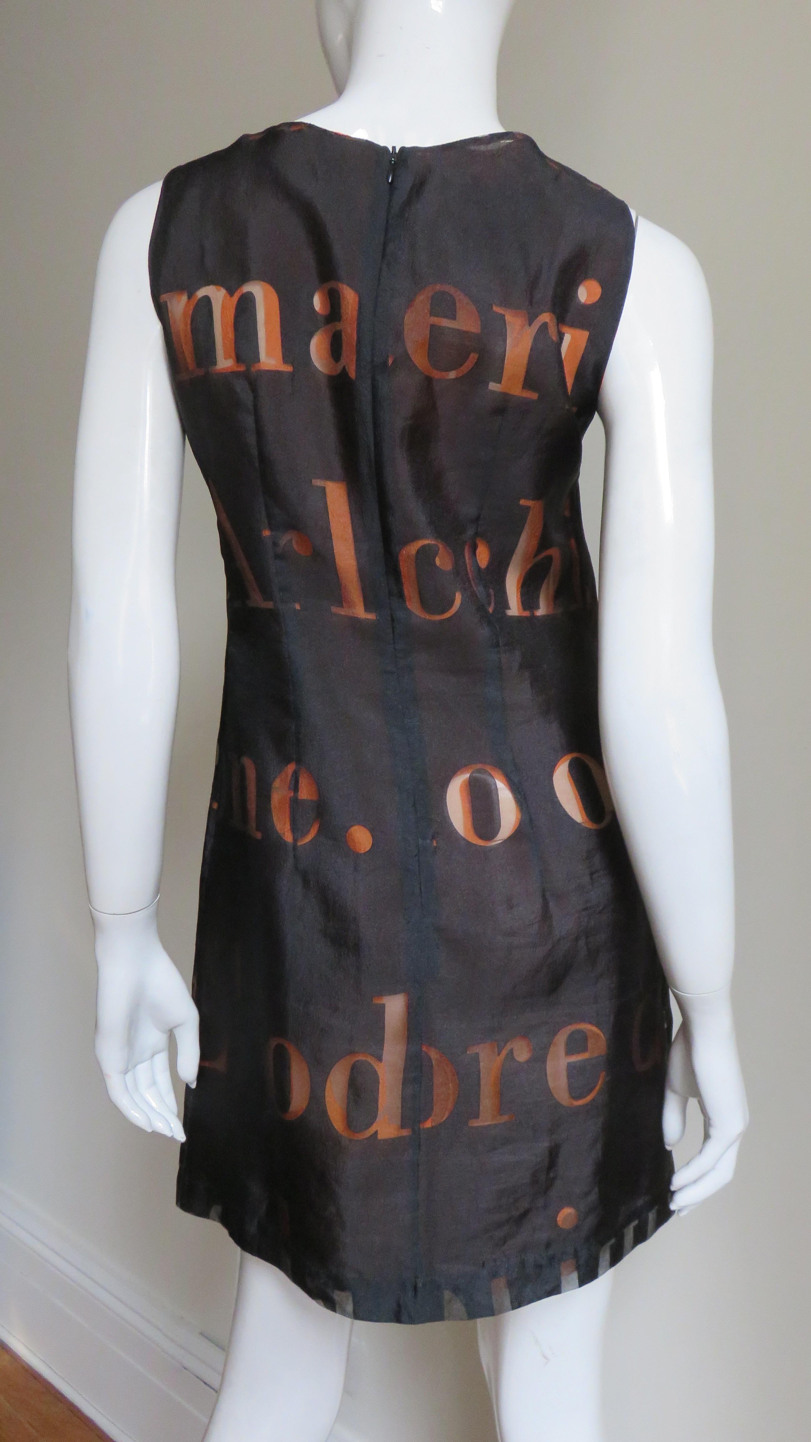 Moschino Dress with Letter Pattern For Sale 6