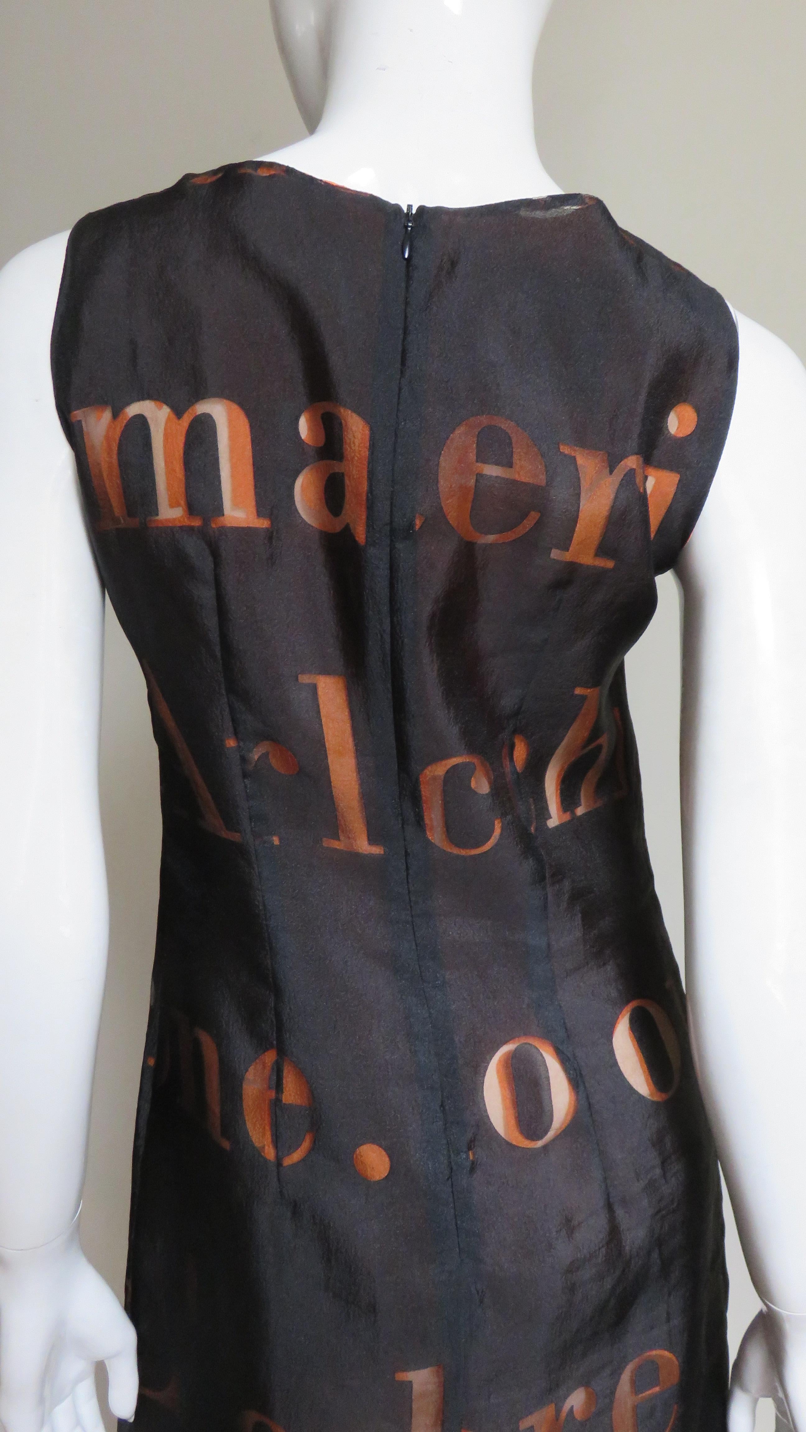 Moschino Dress with Letter Pattern For Sale 7