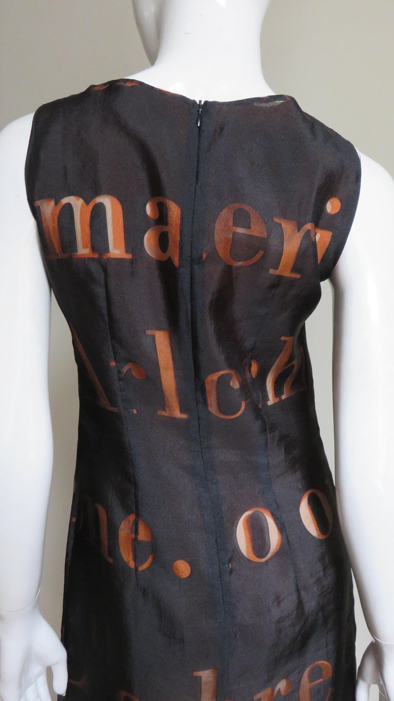 Moschino Dress with Letter Pattern For Sale 8