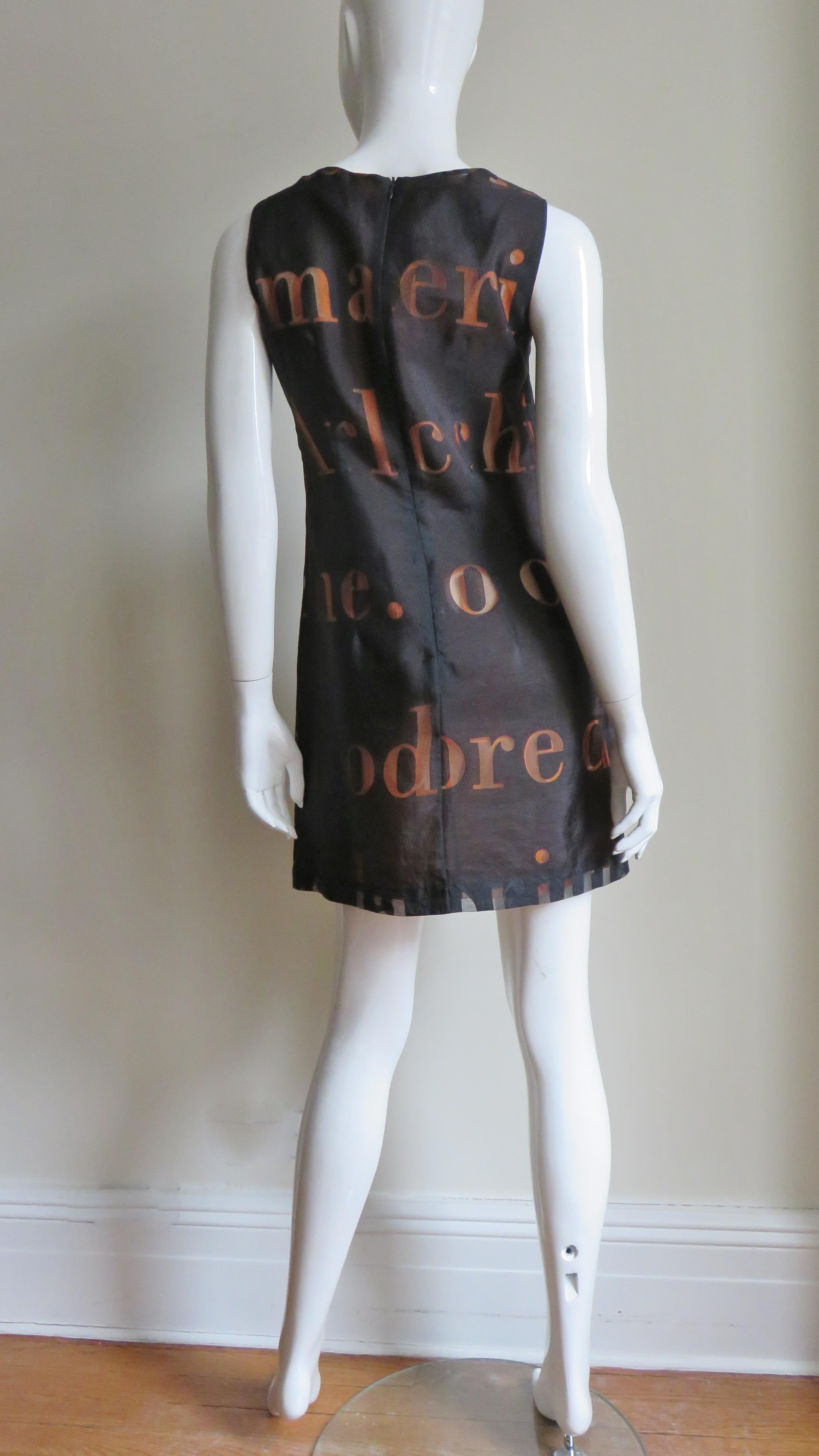 Moschino Dress with Letter Pattern For Sale 9