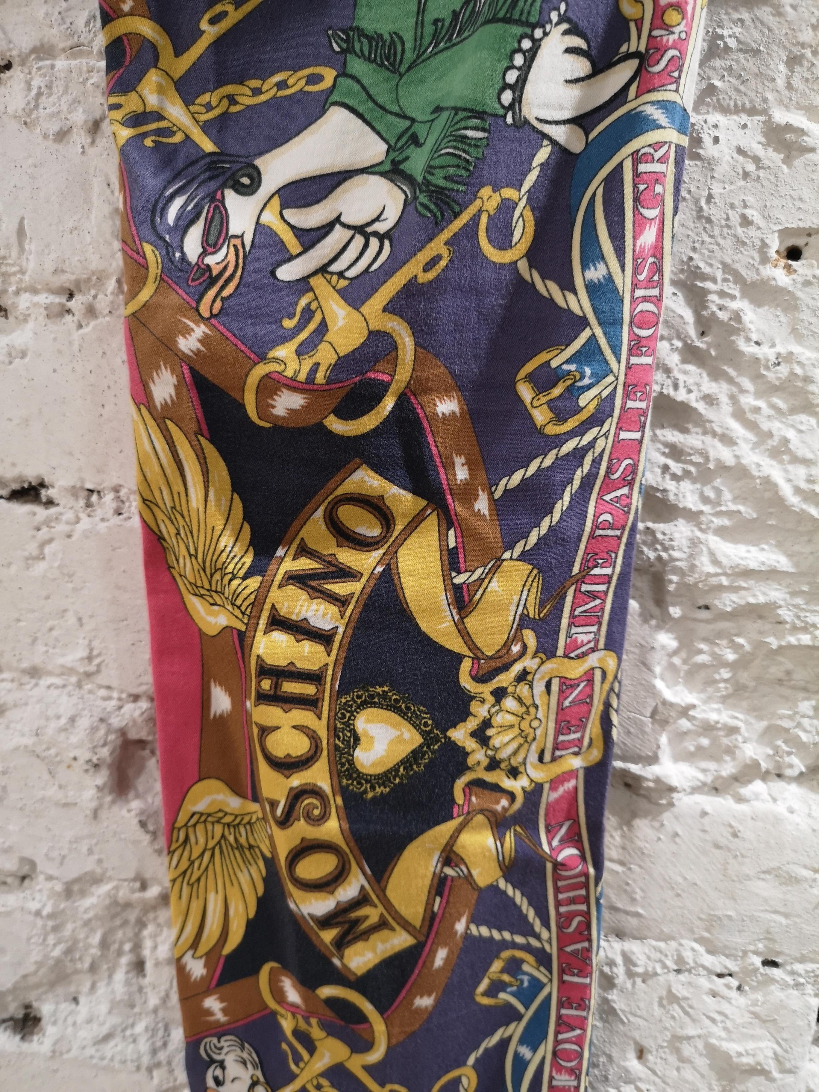Moschino Duck multicoloured cotton pants For Sale 4