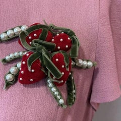 Moschino Dusty Pink Crepe 1940s Style Dress