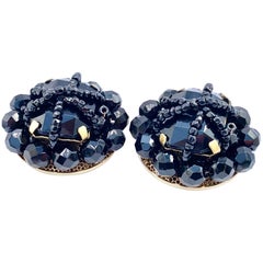MOSCHINO Earrings Vintage 1980s Clip On