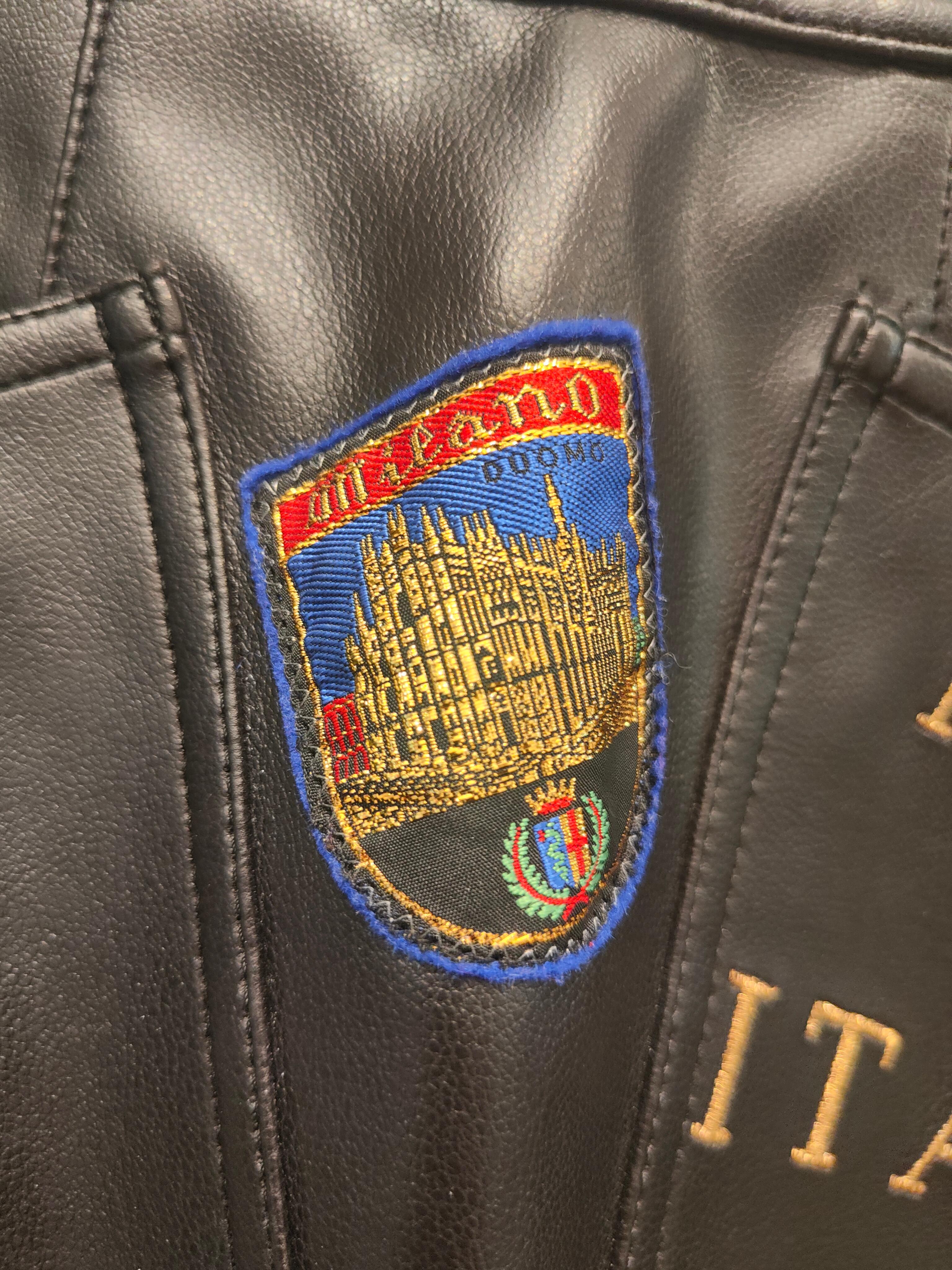 Nero Gonna Moschino in ecopelle Made in Italy in vendita