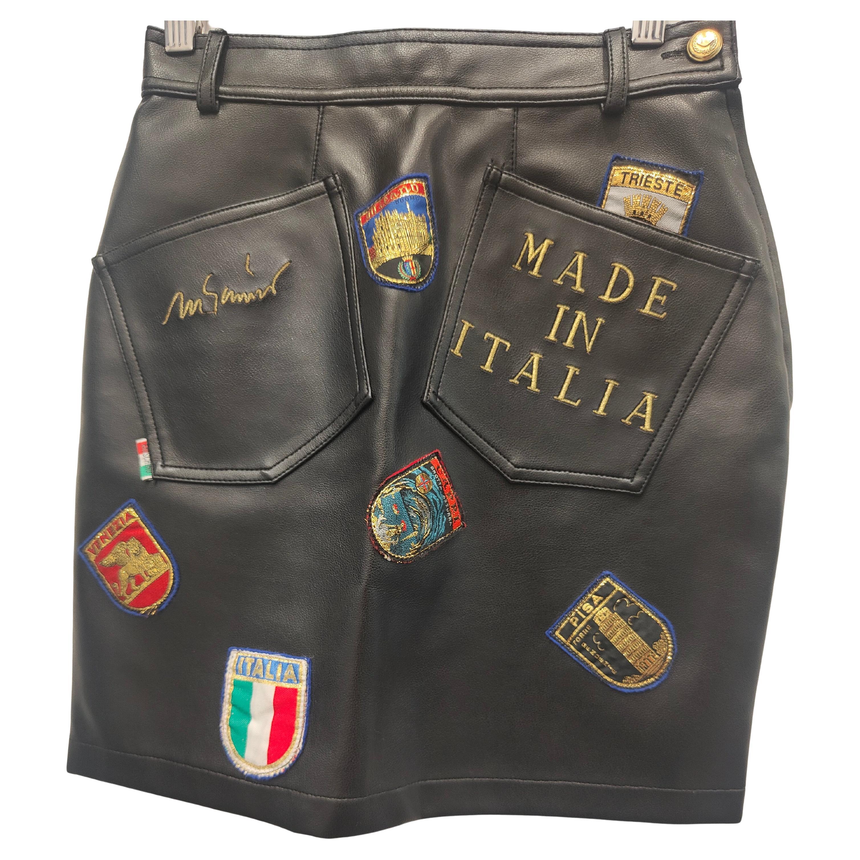 Gonna Moschino in ecopelle Made in Italy in vendita