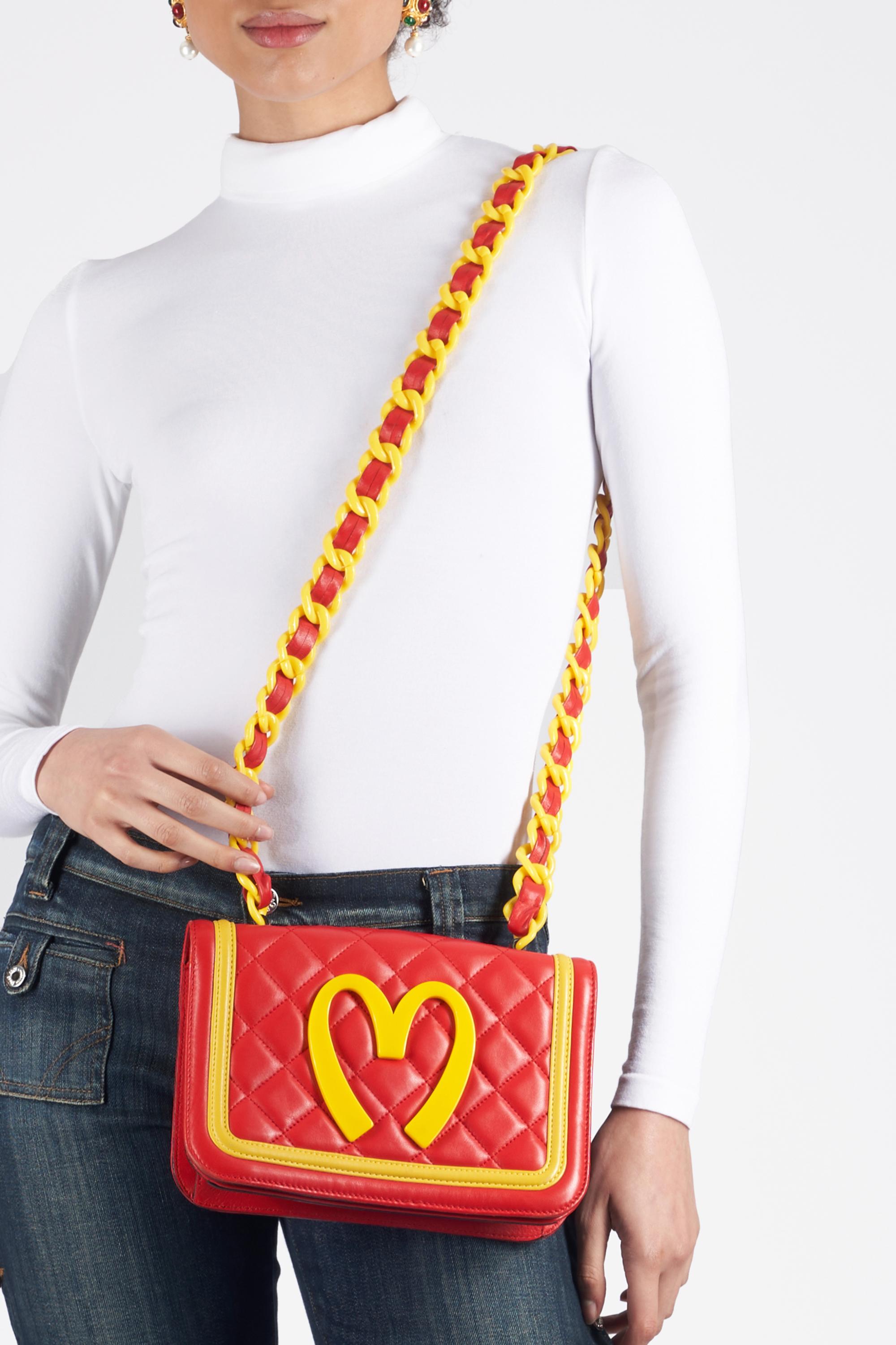 Moschino F/W 2014 McDonald's Leather Crossbody Bag For Sale 4