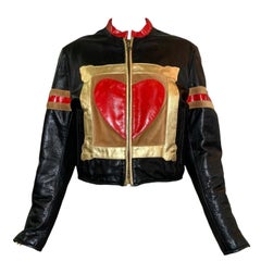 Moschino F/W "Art Is Love" Leather Bomber Jacket, 1990/1991