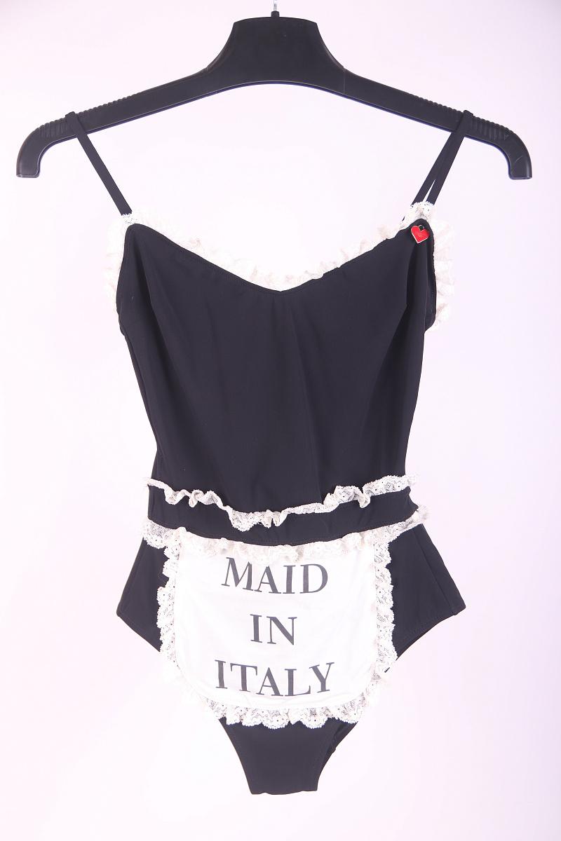 Moschino Autunno/Inverno 2001 Costume da bagno vintage in bianco e nero 
