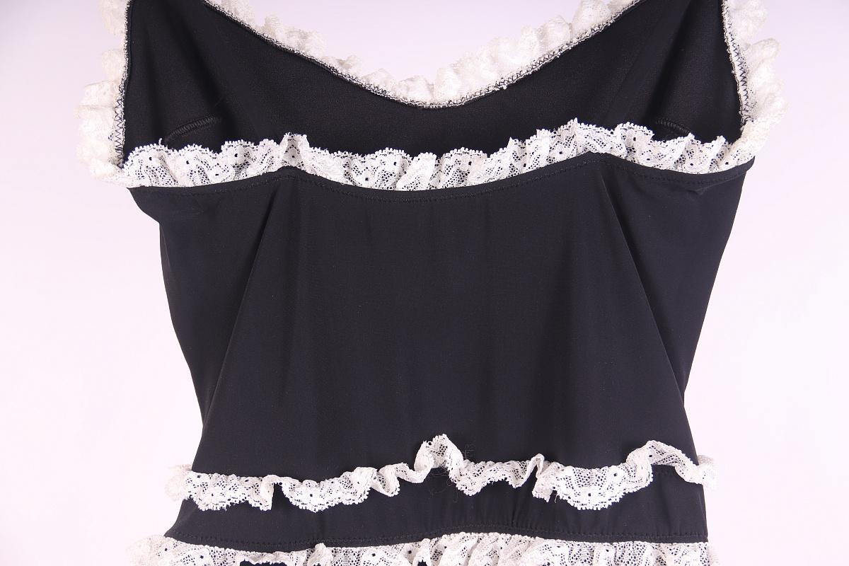 Moschino Autunno/Inverno 2001 Costume da bagno vintage in bianco e nero 