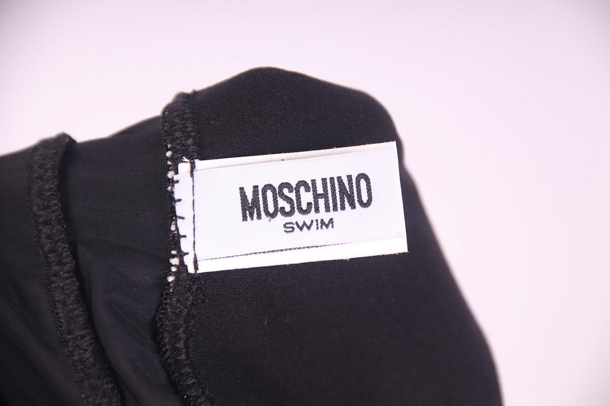 Moschino Autunno/Inverno 2001 Costume da bagno vintage in bianco e nero 