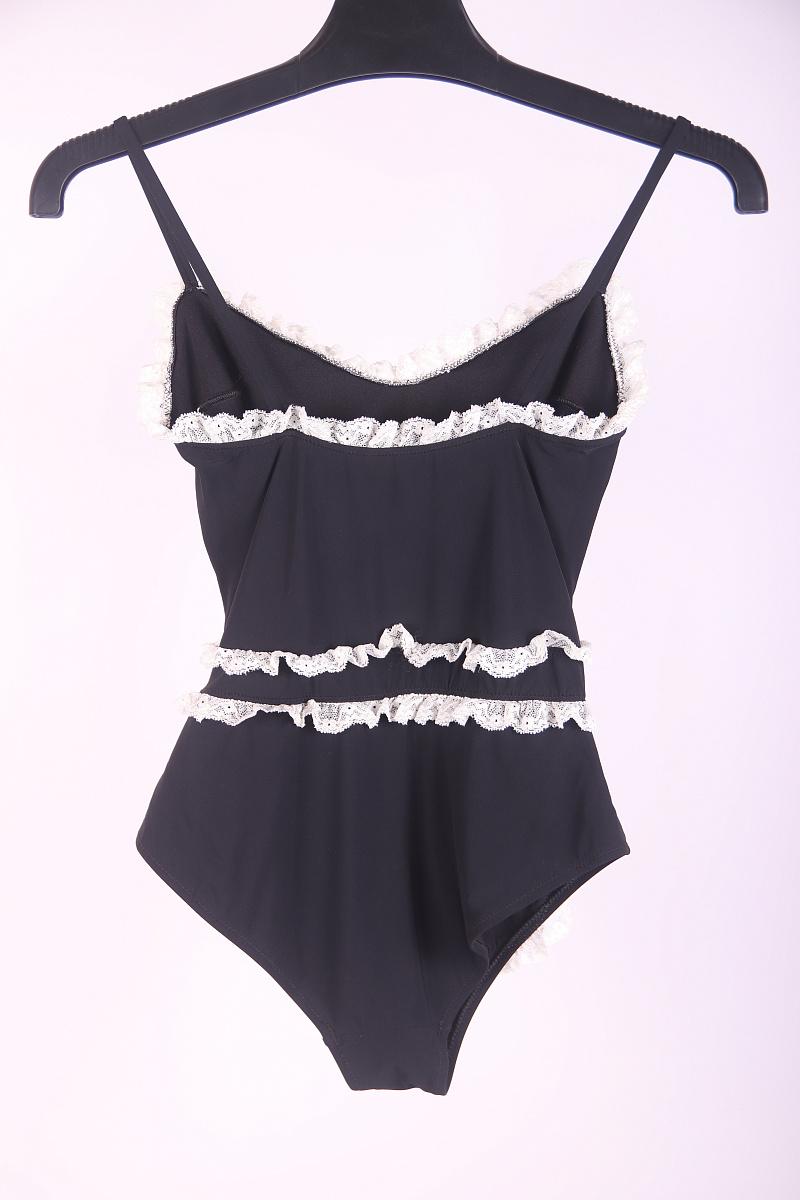 Donna Moschino Autunno/Inverno 2001 Costume da bagno vintage in bianco e nero 