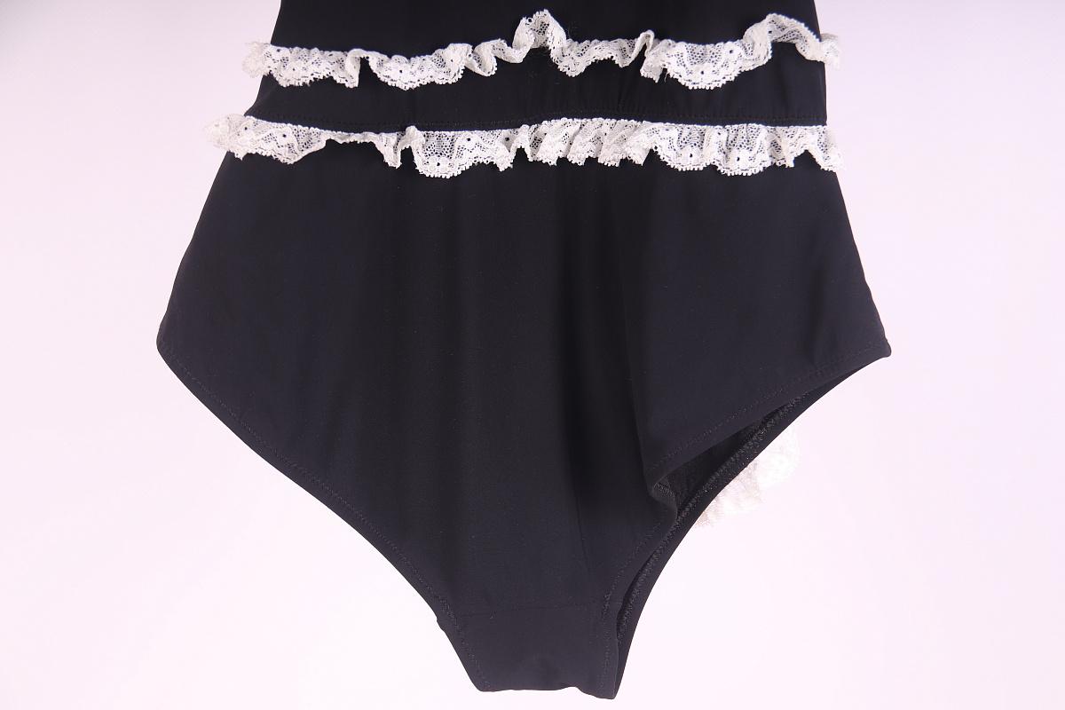 Moschino Autunno/Inverno 2001 Costume da bagno vintage in bianco e nero 