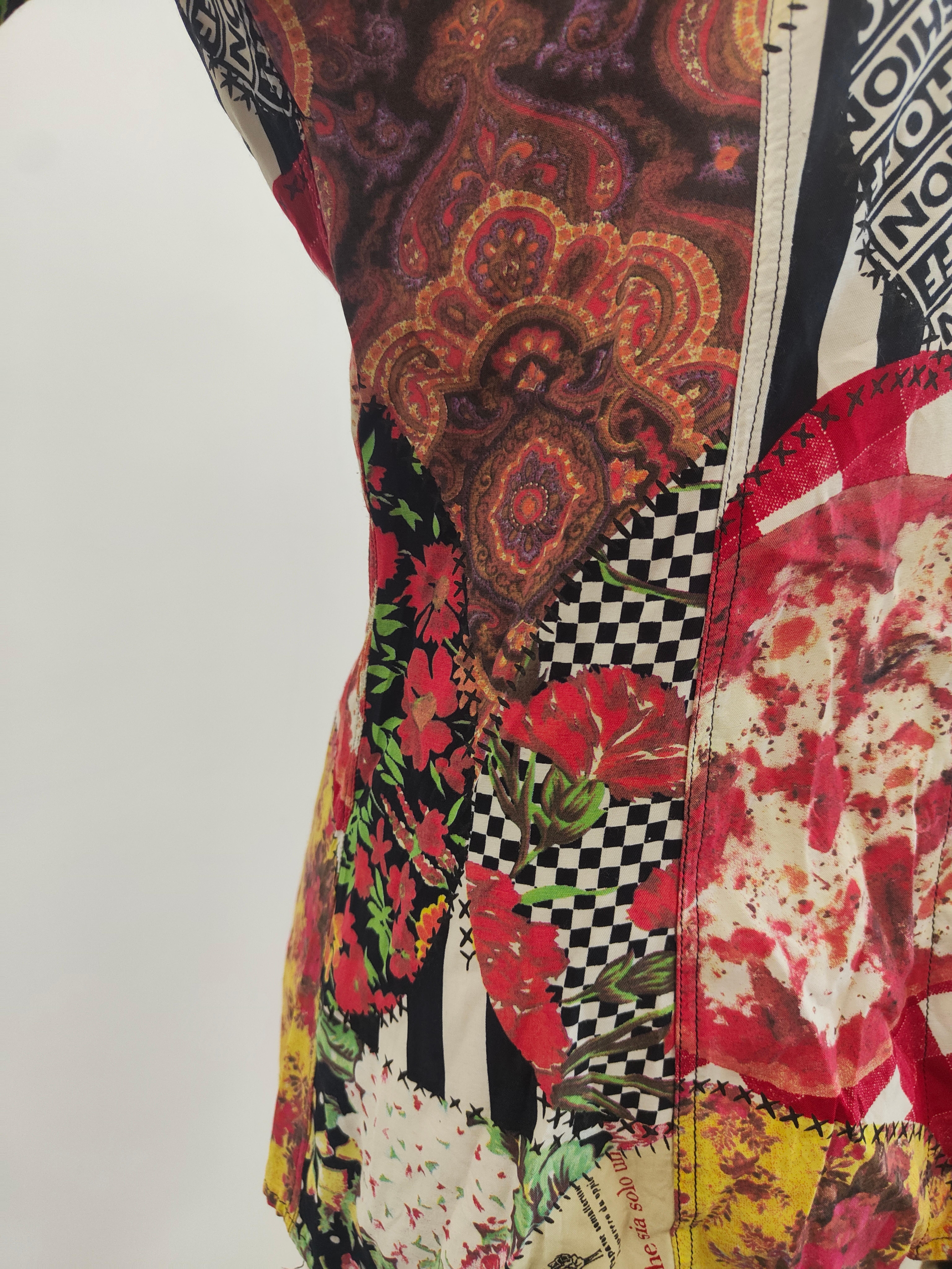 Moschino fashOn fashOff camicia in viscosa multicolore in vendita 7