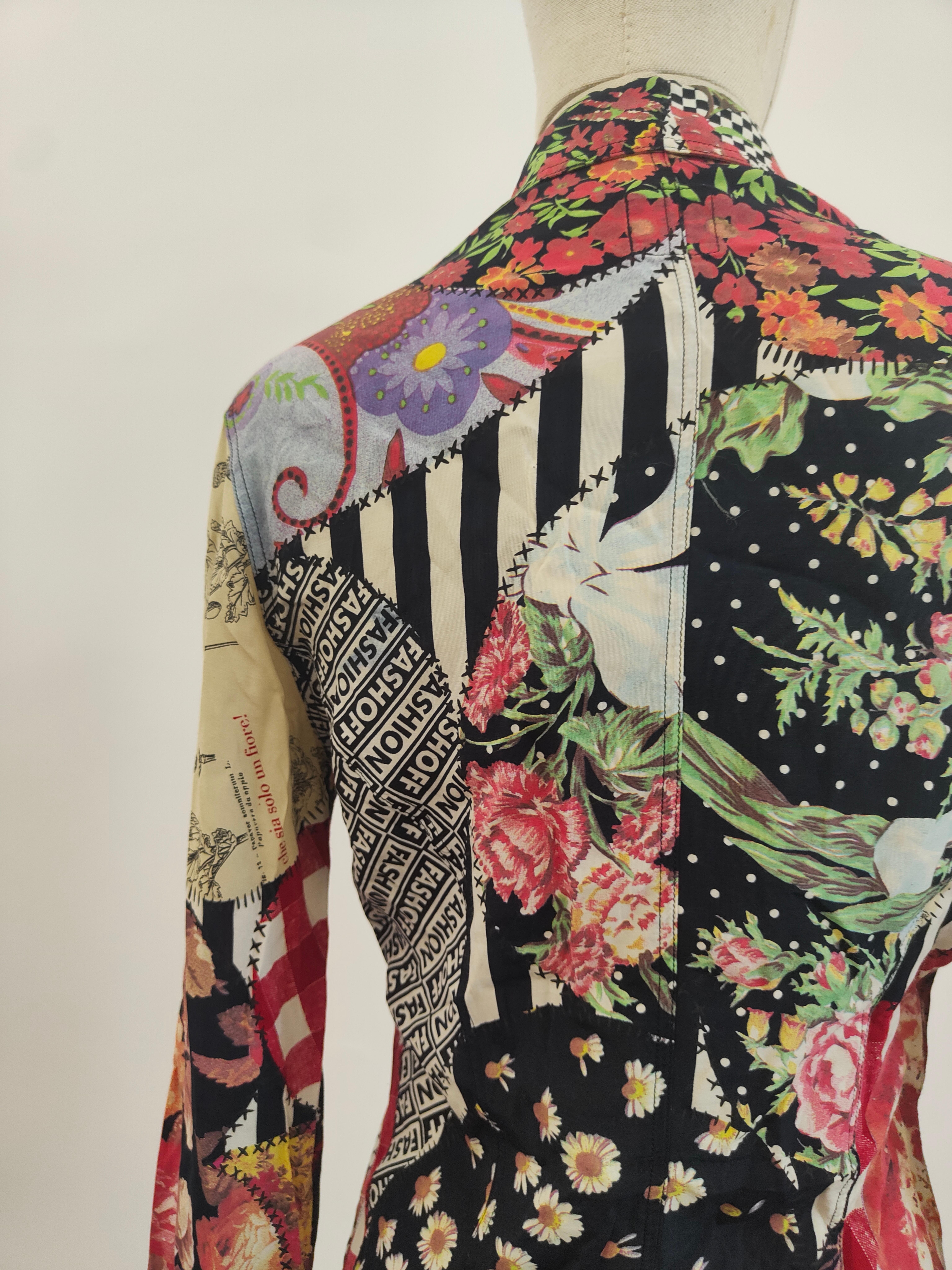 da uomo o donna Moschino fashOn fashOff camicia in viscosa multicolore in vendita