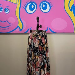 Moschino Floral Knife Pleat Maxi Long Skirt