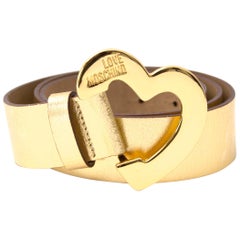 Moschino Gold Heart Belt