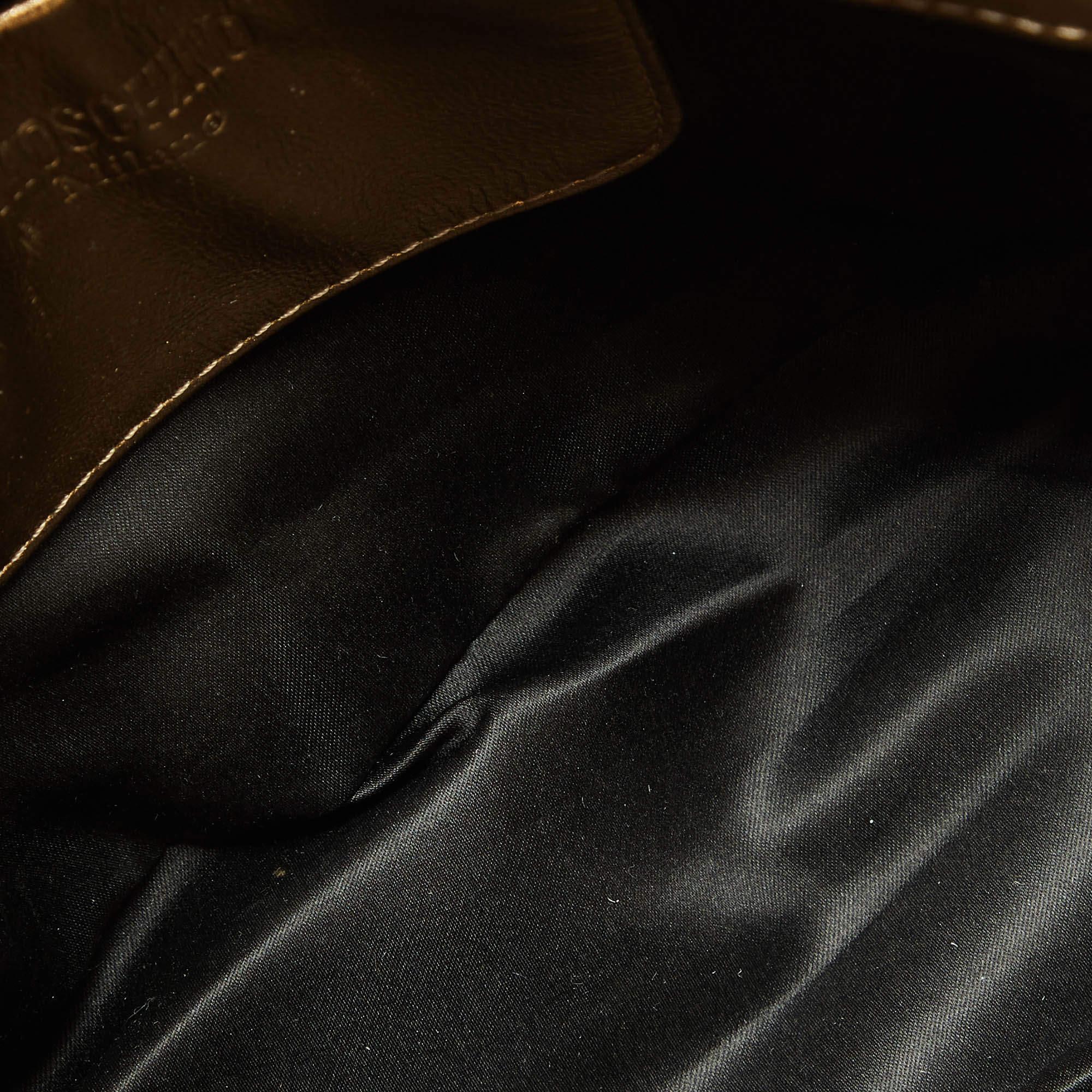 Moschino Gold Leather Large Capsule Biker Jacket Shoulder Bag 4