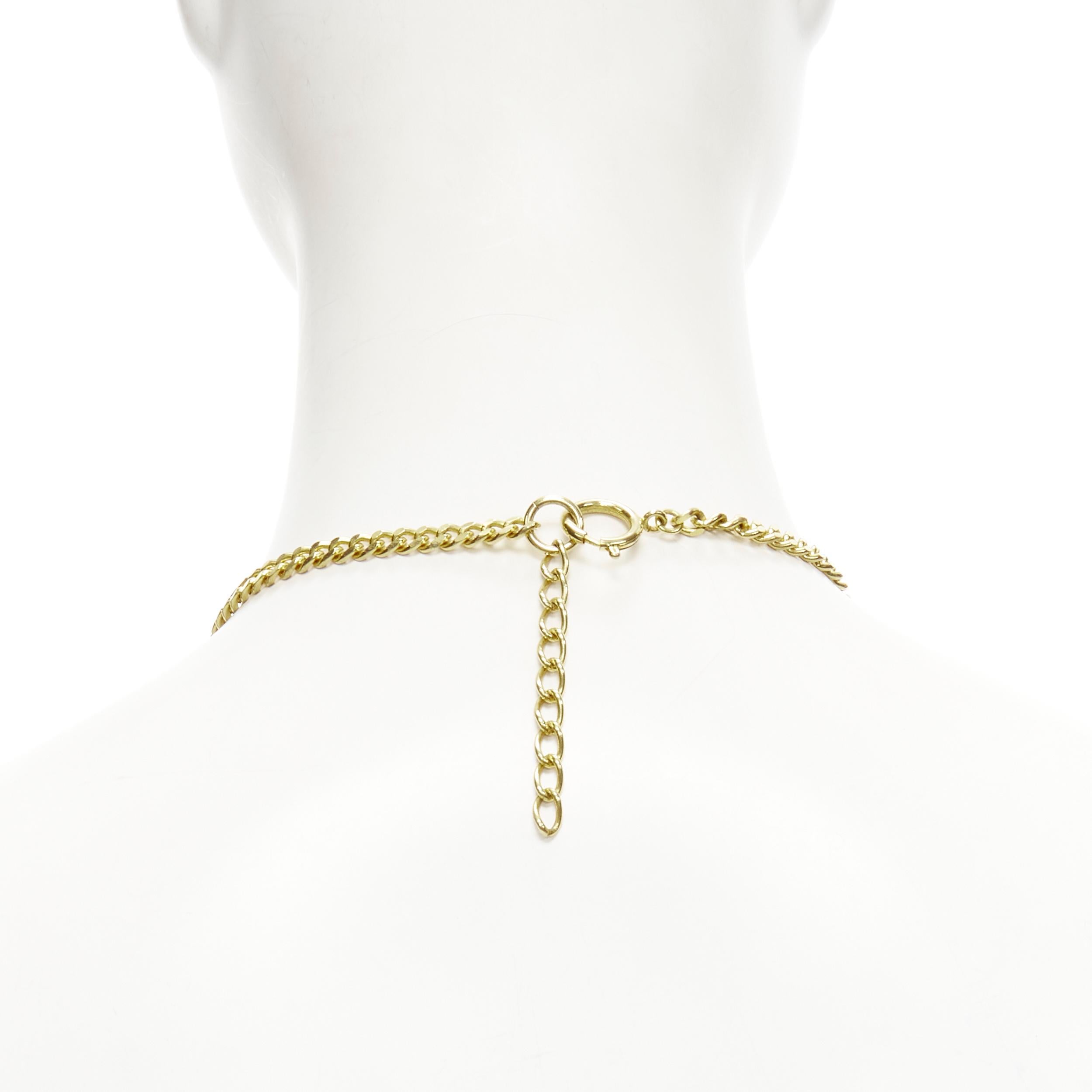 MOSCHINO - Collier à chaîne courte avec logo en or et motif en forme de cœur Pour femmes en vente