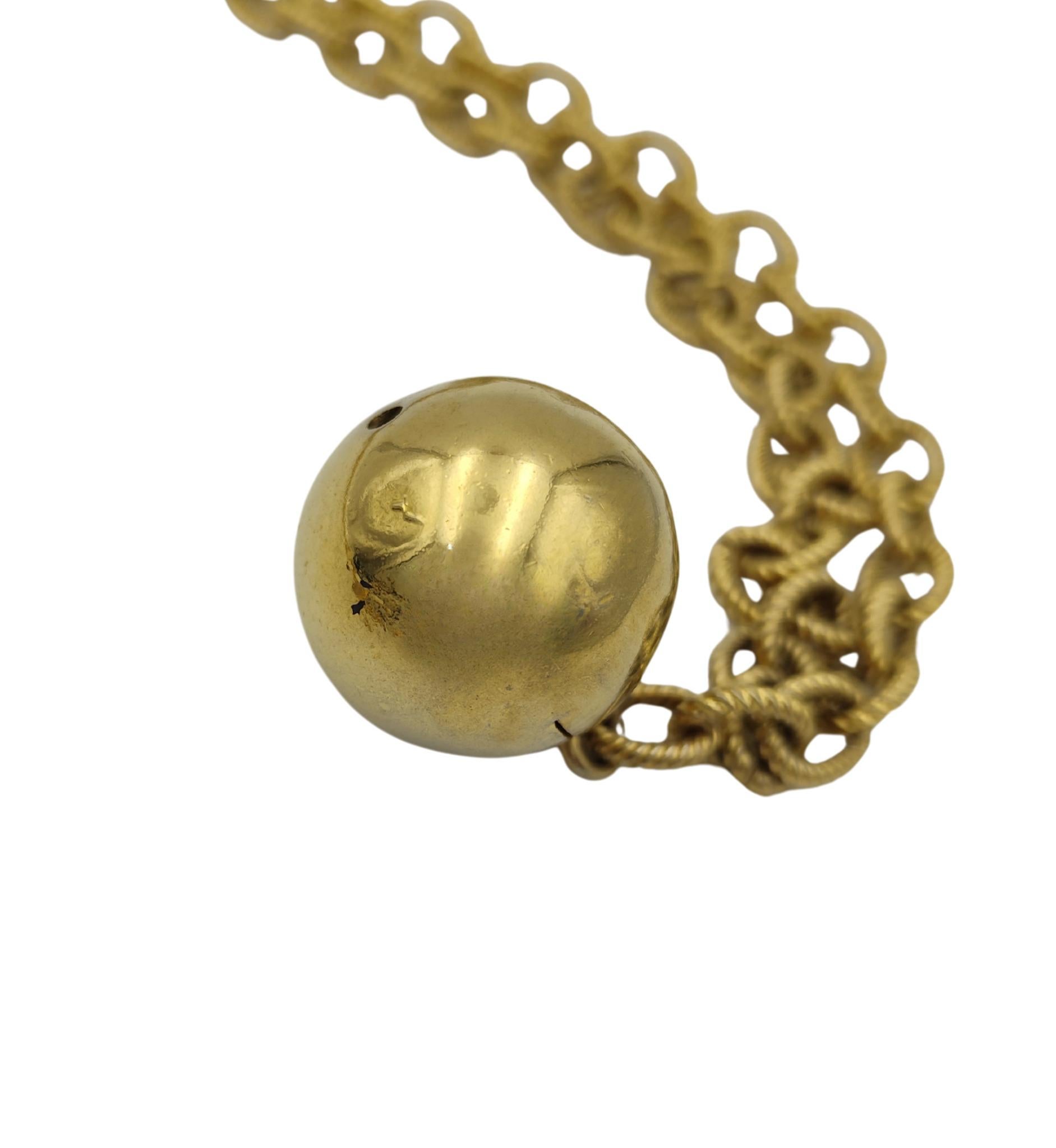 Cinturón Moschino de metal dorado con doble cadena colgante en venta 11