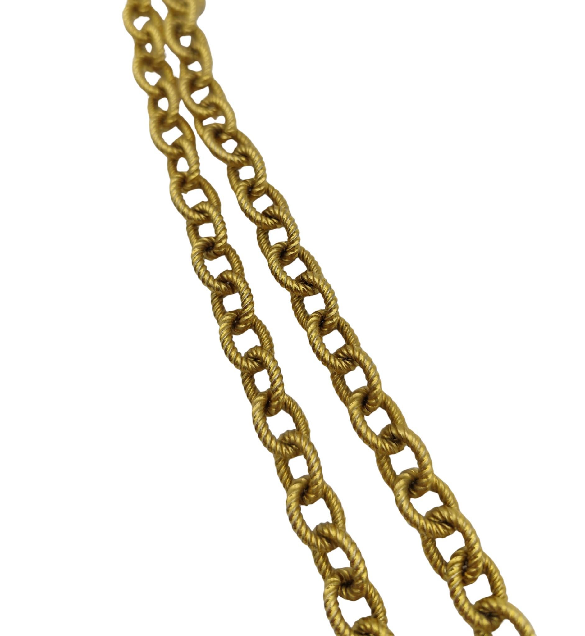 Cinturón Moschino de metal dorado con doble cadena colgante en venta 1