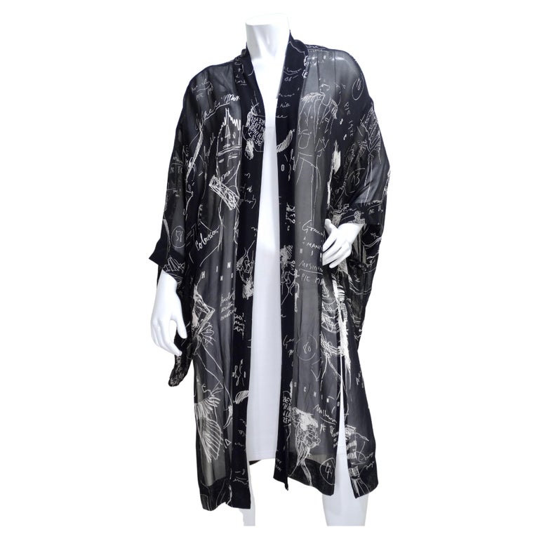 Moschino Graphic Organza Duster For Sale at 1stDibs | organza duster coat