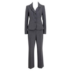 Moschino Gray Wool Classic Suit Pants